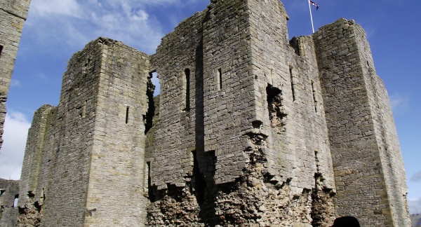Middleham Castle - view of the Keep from the south west, near the Prince's Tower. Photo Credit K P Lewis